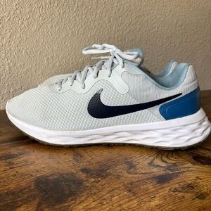 Nike Men’s 11W Revolution 6 Extra Wide Running Shoes Blue White Sneakers